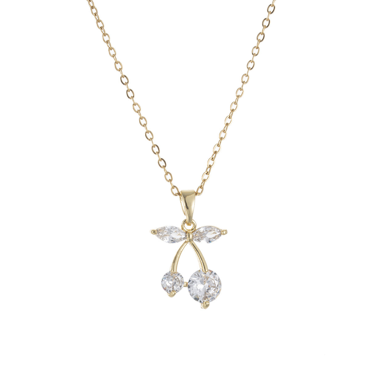 Wholesale Cherry necklace titanium steel clavicle chain